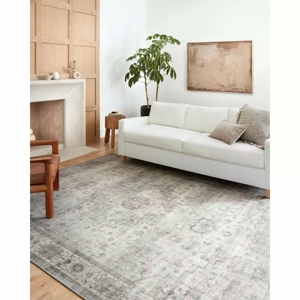 Loloi Indoor Rugs Heidi Rug 02 | Dove/Blush