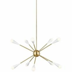 Generation Lighting Jax Pendant 10-Light | Burnished Brass