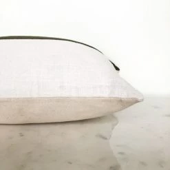 Stitched By Grace Decor Desmond Lumbar | Forest Green/White