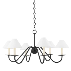 HVL - Mitzi Lenore Chandelier | Soft Black Lighting