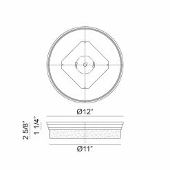Matteo Lighting Circian LED Flush Mount (Small)| Matte Black