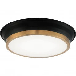 Matteo Lighting Jaxx LED Flush Mount (Small) | Black/Gold