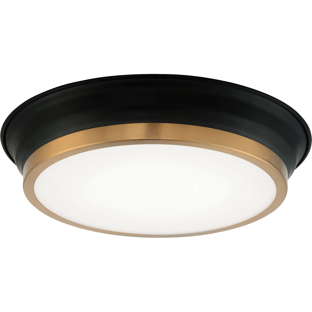 Matteo Lighting Jaxx LED Flush Mount (Small) | Black/Gold