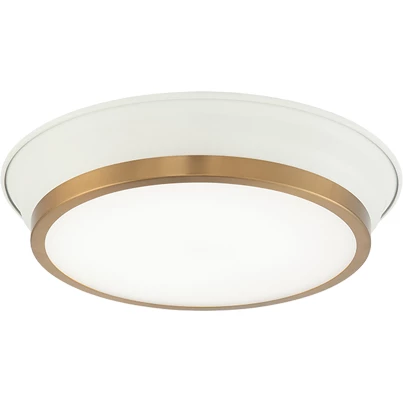 Matteo Lighting Jaxx LED Flush Mount (Small) | White/Gold