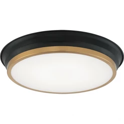 Matteo Lighting Jaxx LED Flush Mount (Large) | Black/Gold