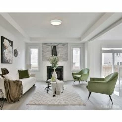 Matteo Lighting Jaxx LED Flush Mount (Large) | White/Chrome