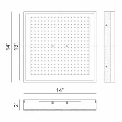 Matteo Lighting Tux LED 14" Flush Mount | Black/Gold