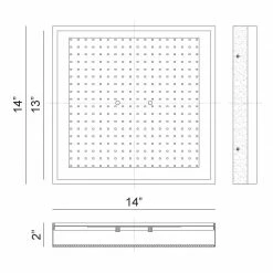Matteo Lighting Tux LED 14" Flush Mount | Black/Gold | Open Box