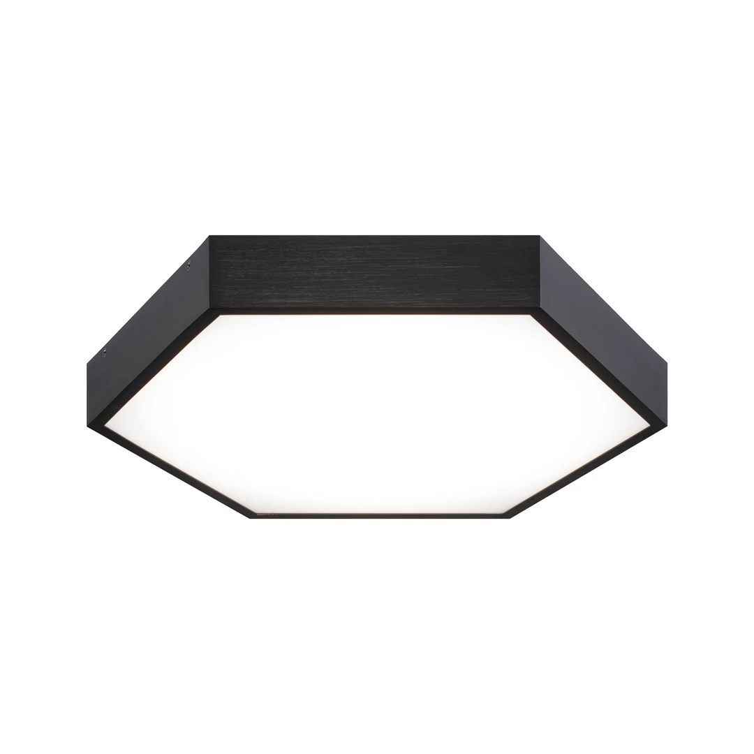 Matteo Lighting Hexol 14" LED Flush Mount | Oxidized Black