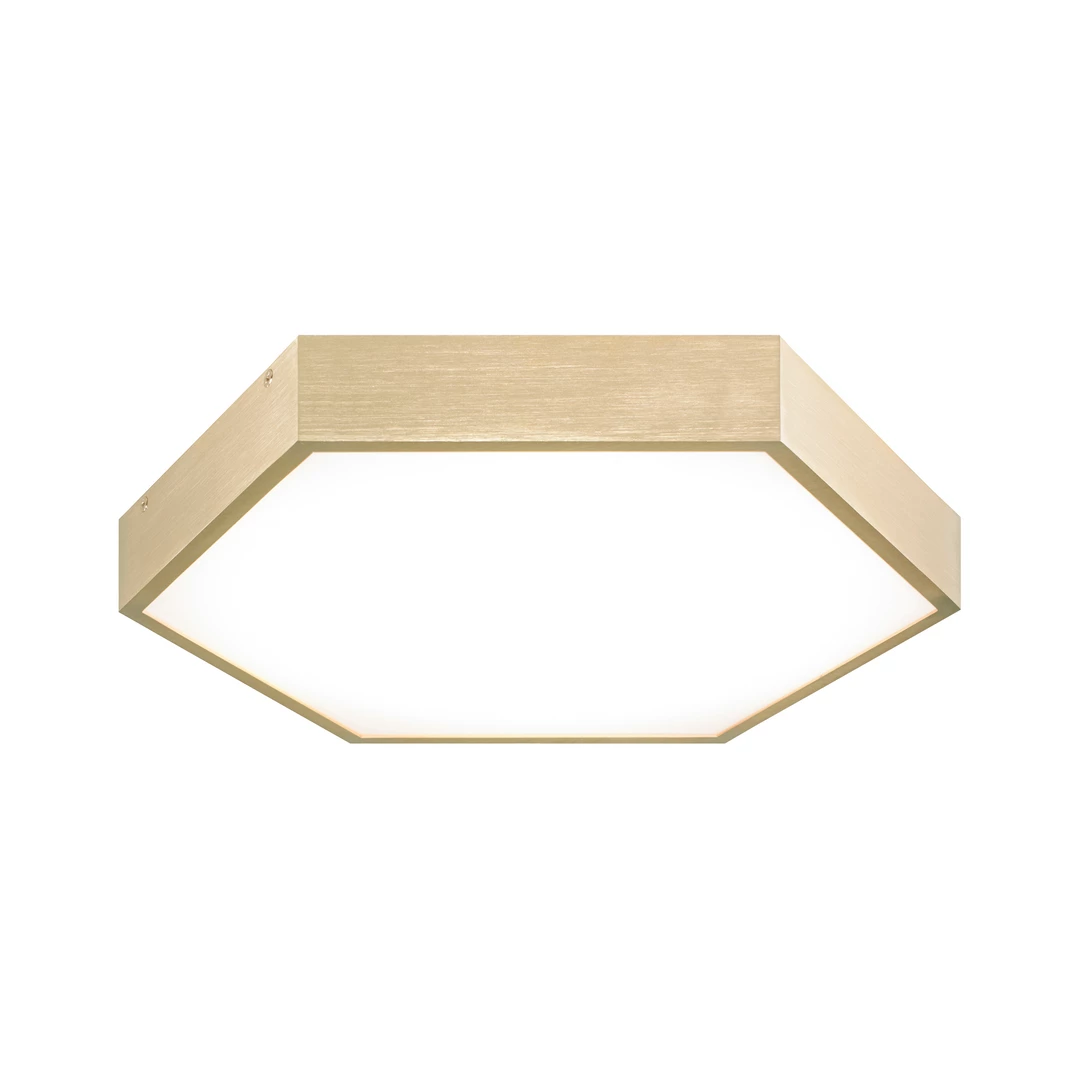 Matteo Lighting Hexol 14" LED Flush Mount | Oxidized Gold