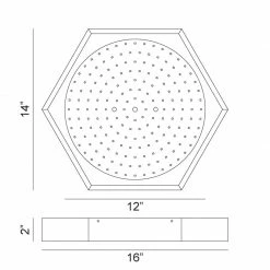 Matteo Lighting Hexol 14" LED Flush Mount | Oxidized Gold