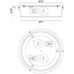 Matteo Lighting Ciotola 12" Flush Mount | Chrome
