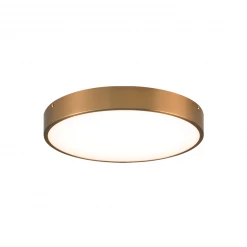 Matteo Lighting Plato 15" LED Flush Mount | Aged Gold Brass