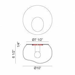 Matteo Lighting Gelasin Flush Mount (Large) | Black