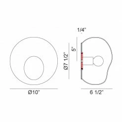 Matteo Lighting Gelasin Wall Sconce (Large) | Black