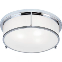 Matteo Lighting Caisse Claire 15" Flush Mount | Chrome