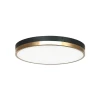 Matteo Lighting Tone 16" LED Flush Mount | Black/Aged Gold Brass