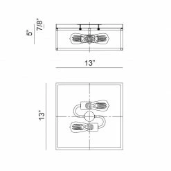 Matteo Lighting Clarke 13" Square Flush Mount Flush Mounts