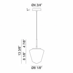 Matteo Lighting Idini Pendant | Small Chrome