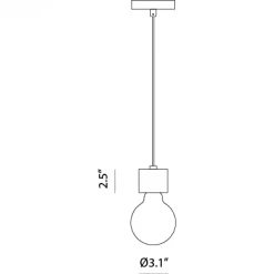 Matteo Lighting Marmo 3.1" Pendant Pendants