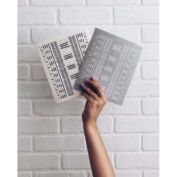 Ten And Co Sponge Cloth | Grey Mudcloth Decor