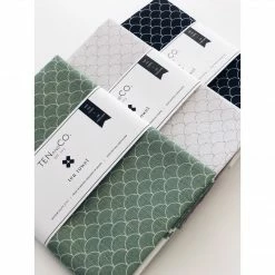 Ten And Co Kitchen Accessories Tea Towel | Black Scallop