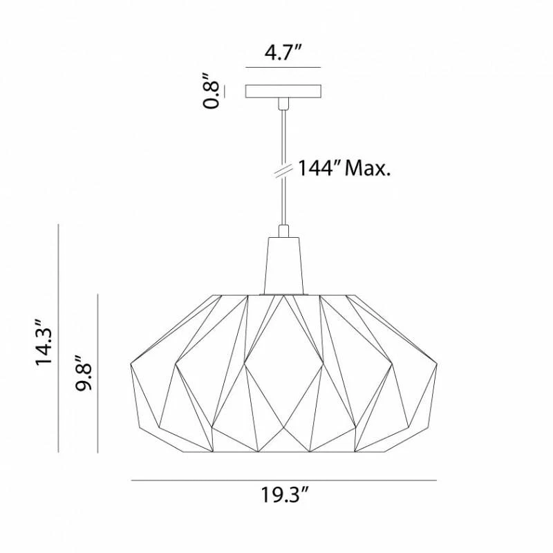 Matteo Lighting Origami Pendant | Large