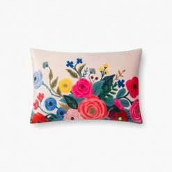 Loloi Pillows Pink Floral Pillow | Blush/Multi