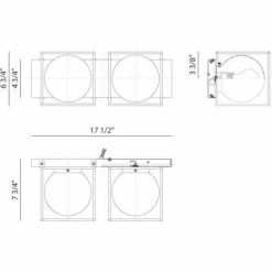 Matteo Lighting Squircle 2-Light Wall Sconce | Chrome