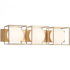 Matteo Lighting Squircle 3-Light Vanity | Gold