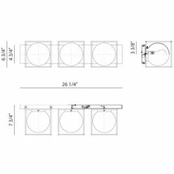 Matteo Lighting Squircle 3-Light Vanity | Chrome
