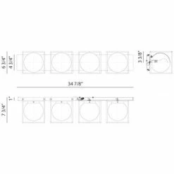 Matteo Lighting Squircle 4-Light Vanity | Gold