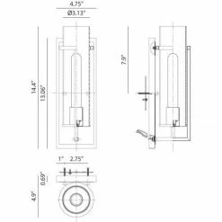 Matteo Lighting Wall Sconces Tubulaire Wall Sconce | Matte Black