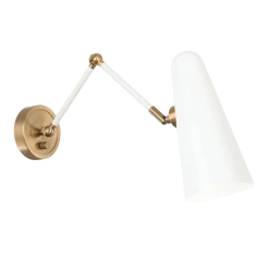 Matteo Lighting Blink Arm Wall Sconce - Large | White