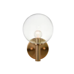 Matteo Lighting Cosmo Wall Sconce | Clear/Aged Brass