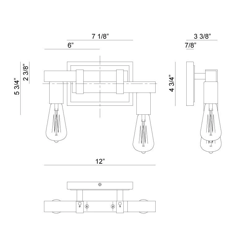 Matteo Lighting Toledo 2-Light Wall Sconce | Open Box