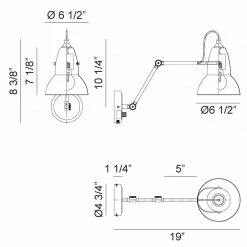 Matteo Lighting Buzz Wall Sconce (Large) | Black