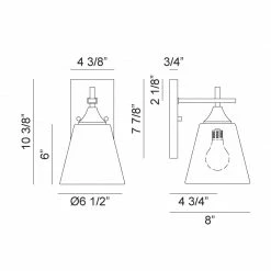 Matteo Lighting Hollis 1-Light Wall Sconce | Black