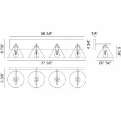 Matteo Lighting Bliss 4-Light Wall Sconce | Matte Black