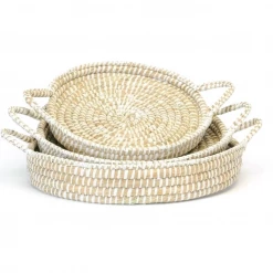 Bacon Basketware Woven Trays (Set Of Three)