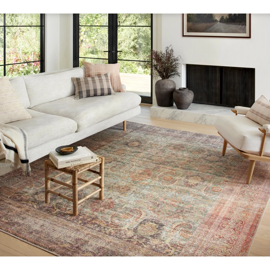 Loloi Georgie Rug 03 | Jade/Sunset