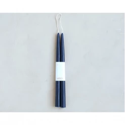 Floral Society Taper Candles 12" | Midnight