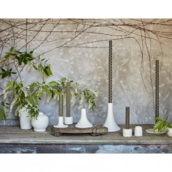 Floral Society Fancy Taper Candle 18" | Moss