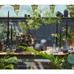 Floral Society Ceramic Grand Taper Holder Short | Smoke Candles + Candleholders