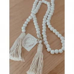 By Two Fields Decor Beads | White