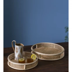 Accent Decor Rattan Tray | Large