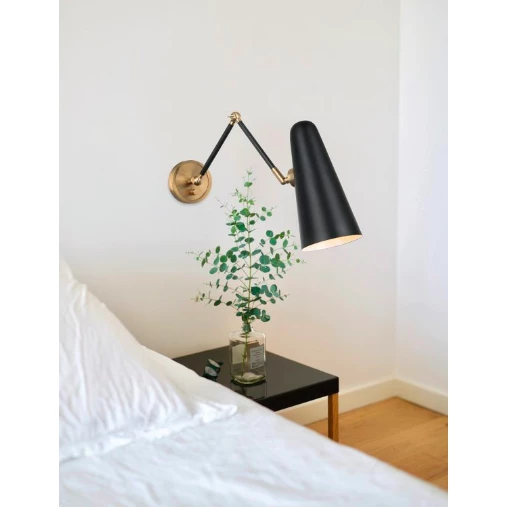 Matteo Lighting Wall Sconces Blink Arm Wall Sconce - Large | Black