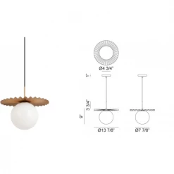 Matteo Lighting Modern Ruff Pendant | Large Gold