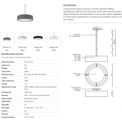 Kuzco Dalton 16" LED Pendant | Black Lighting