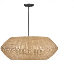 Hinkley Luca Large Pendant | Camel Rattan